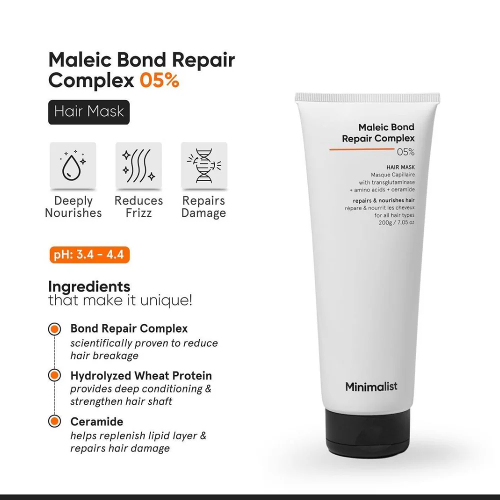 Minimalist Maleic Bond Repair Complex 05% Hair Mask 200g - Image 3