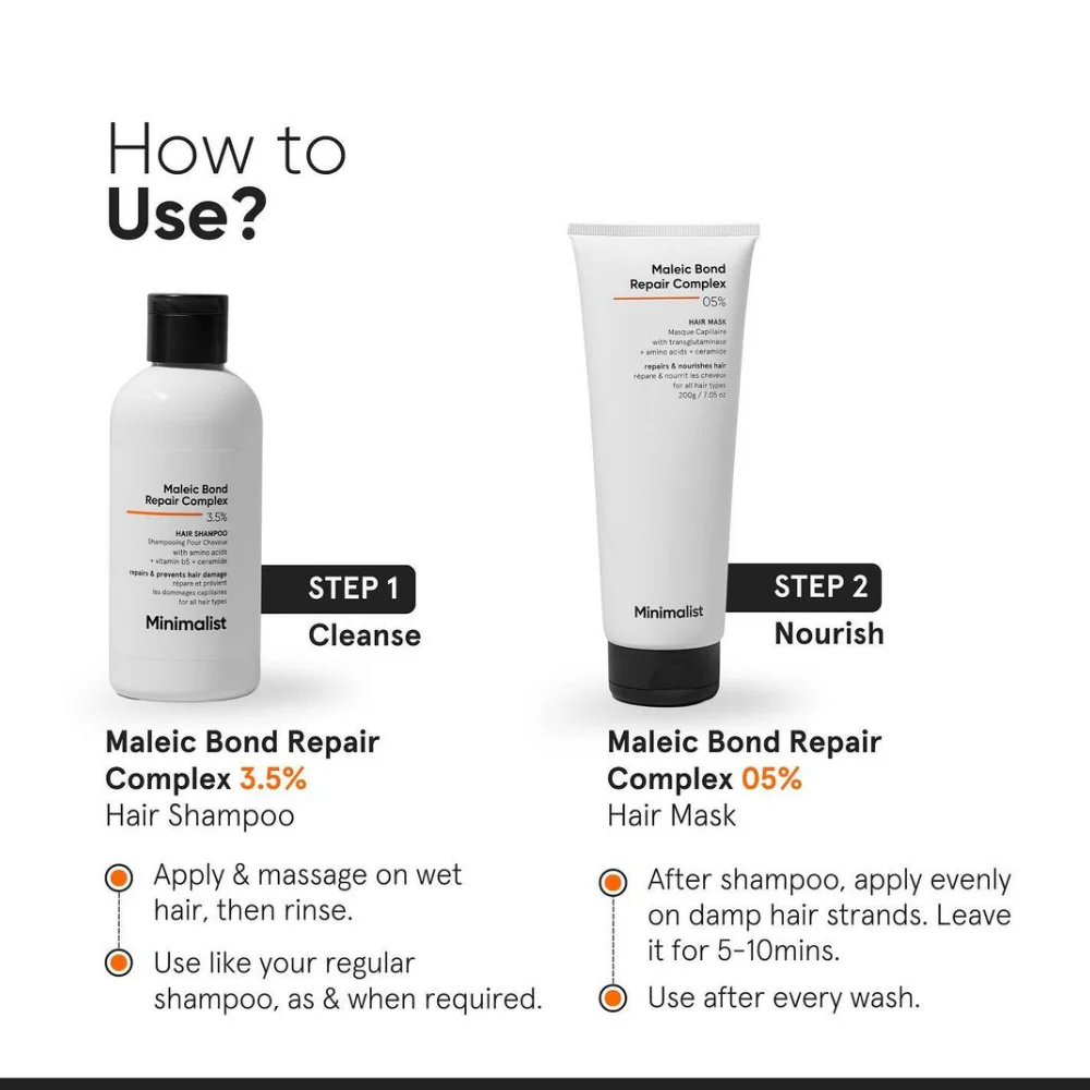Minimalist Maleic Bond Repair Complex 05% Hair Mask 200g - Image 6