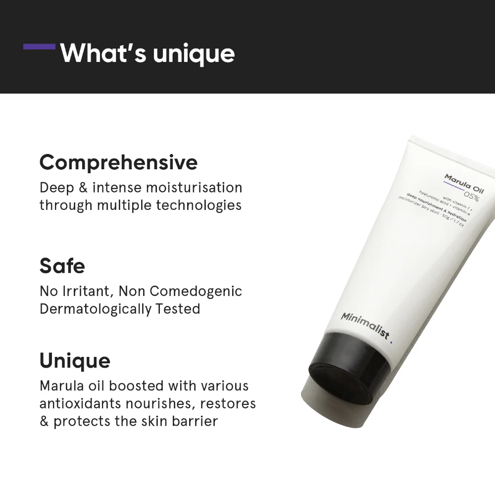 Minimalist Marula Oil 05% Moisturiser 50g - Image 4