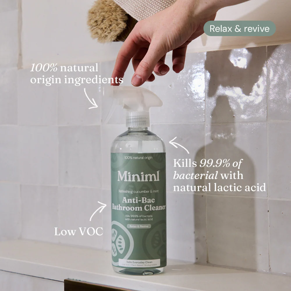 Miniml Anti-Bacterial Bathroom Cleaner Cucumber & Mint 750ml - Image 2