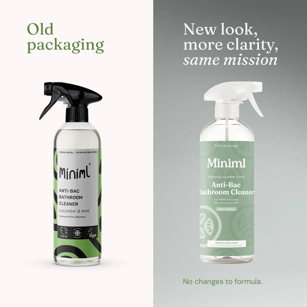 Miniml Anti-Bacterial Bathroom Cleaner Cucumber & Mint 750ml - Image 5