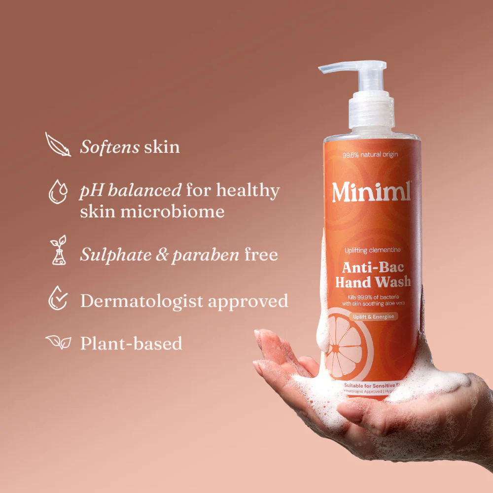 Miniml Anti-Bacterial Hand Wash Uplifting Clementine 400ml - Image 3