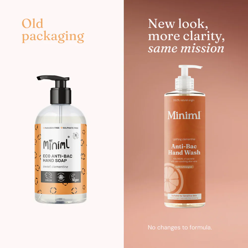Miniml Anti-Bacterial Hand Wash Uplifting Clementine 400ml - Image 5
