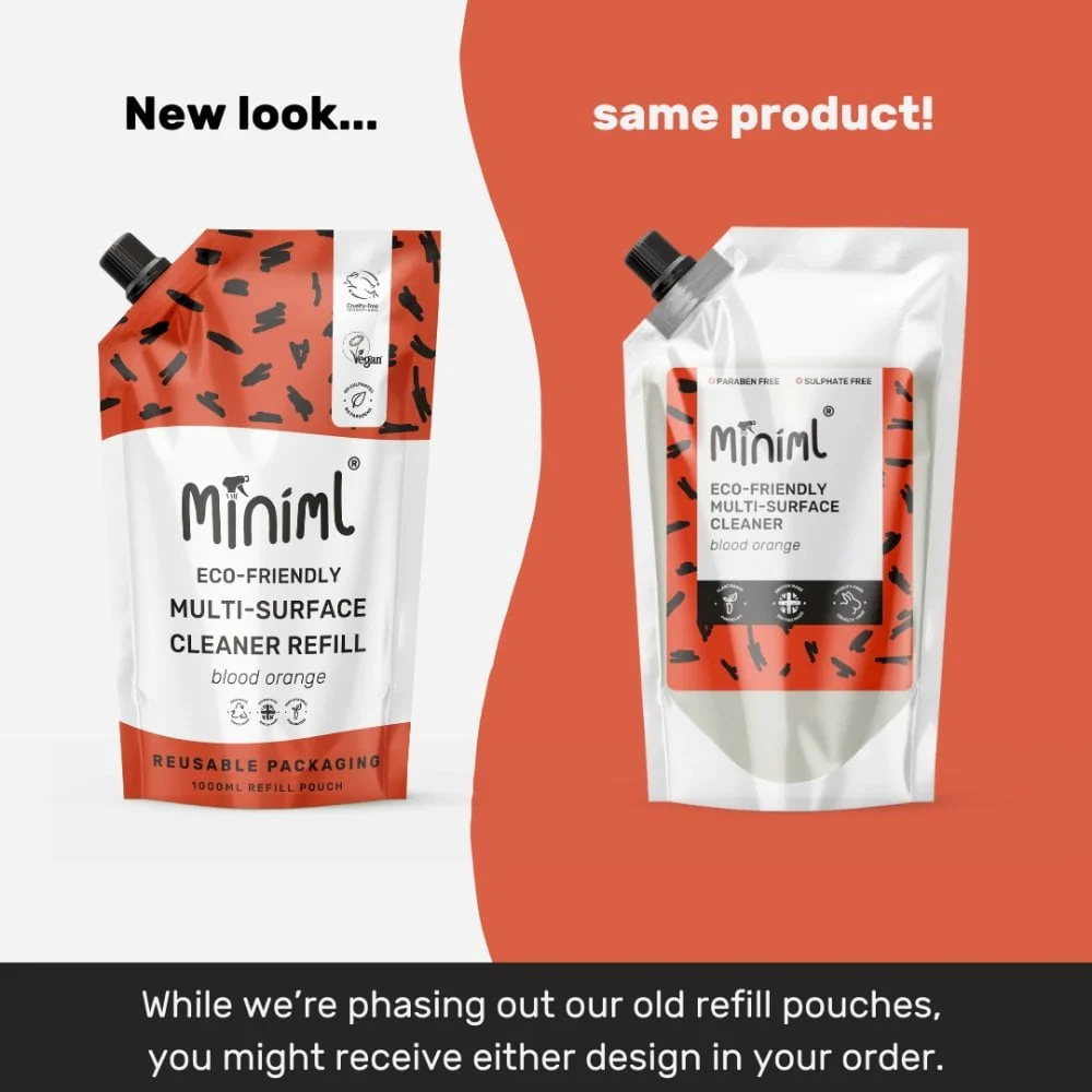 Miniml Anti-Bacterial Surface Cleaner Blood Orange Pouch 1000ml - Image 2