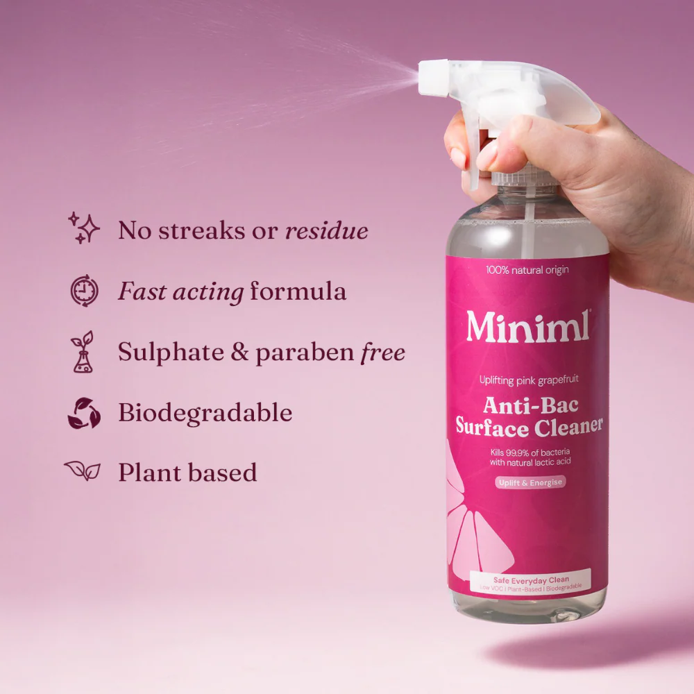 Miniml Anti-Bacterial Surface Cleaner Pink Grapefruit 5000ml - Image 3