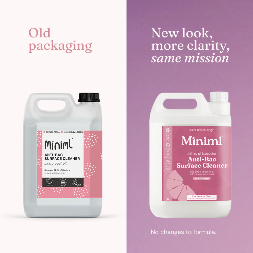 Miniml Anti-Bacterial Surface Cleaner Pink Grapefruit 5000ml - Image 5