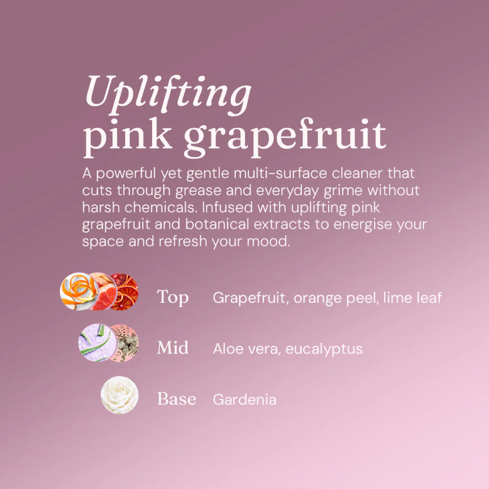 Miniml Anti-Bacterial Surface Cleaner Pink Grapefruit 750ml - Image 6