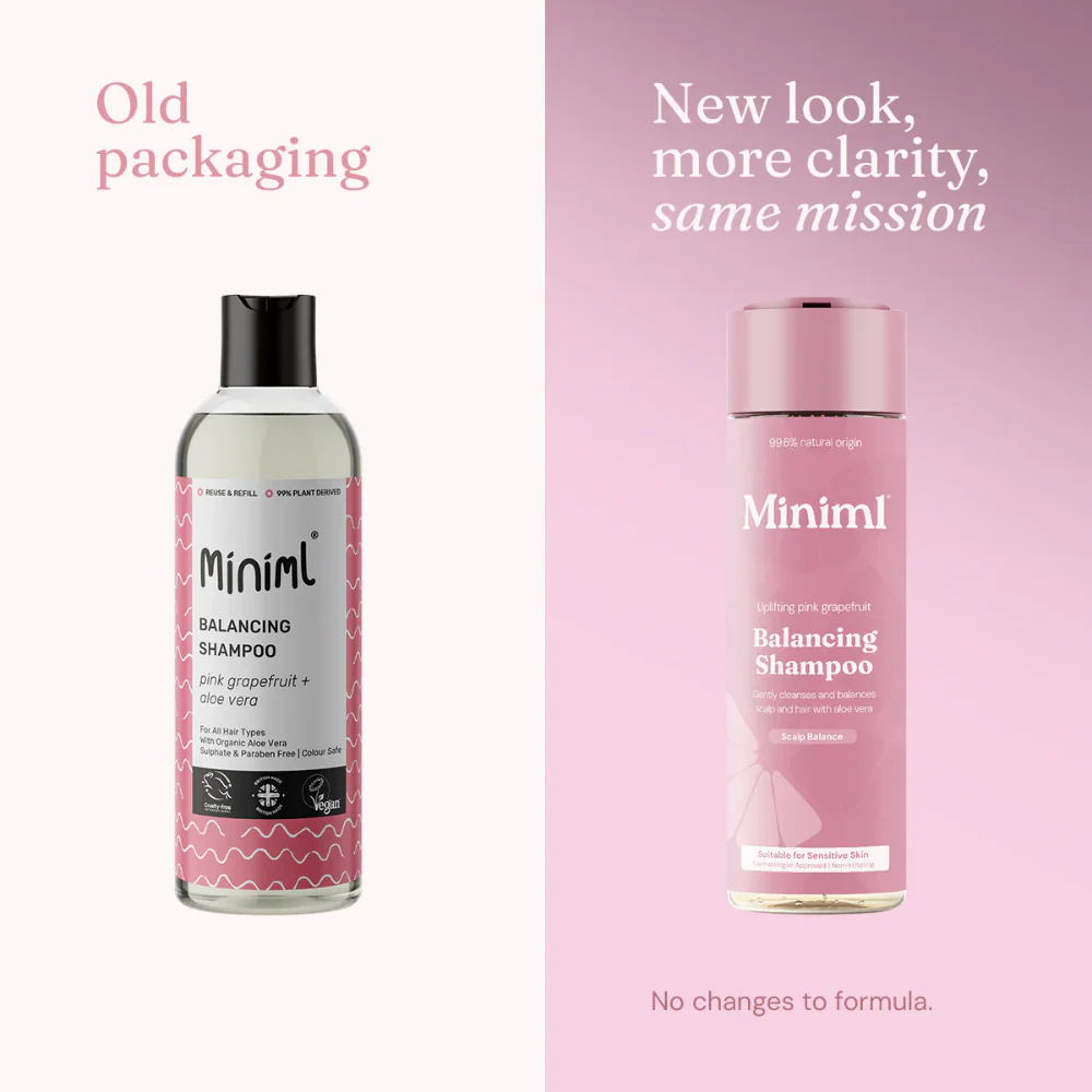 Miniml Balancing Shampoo Uplifting Pink Grapefruit 400ml - Image 6