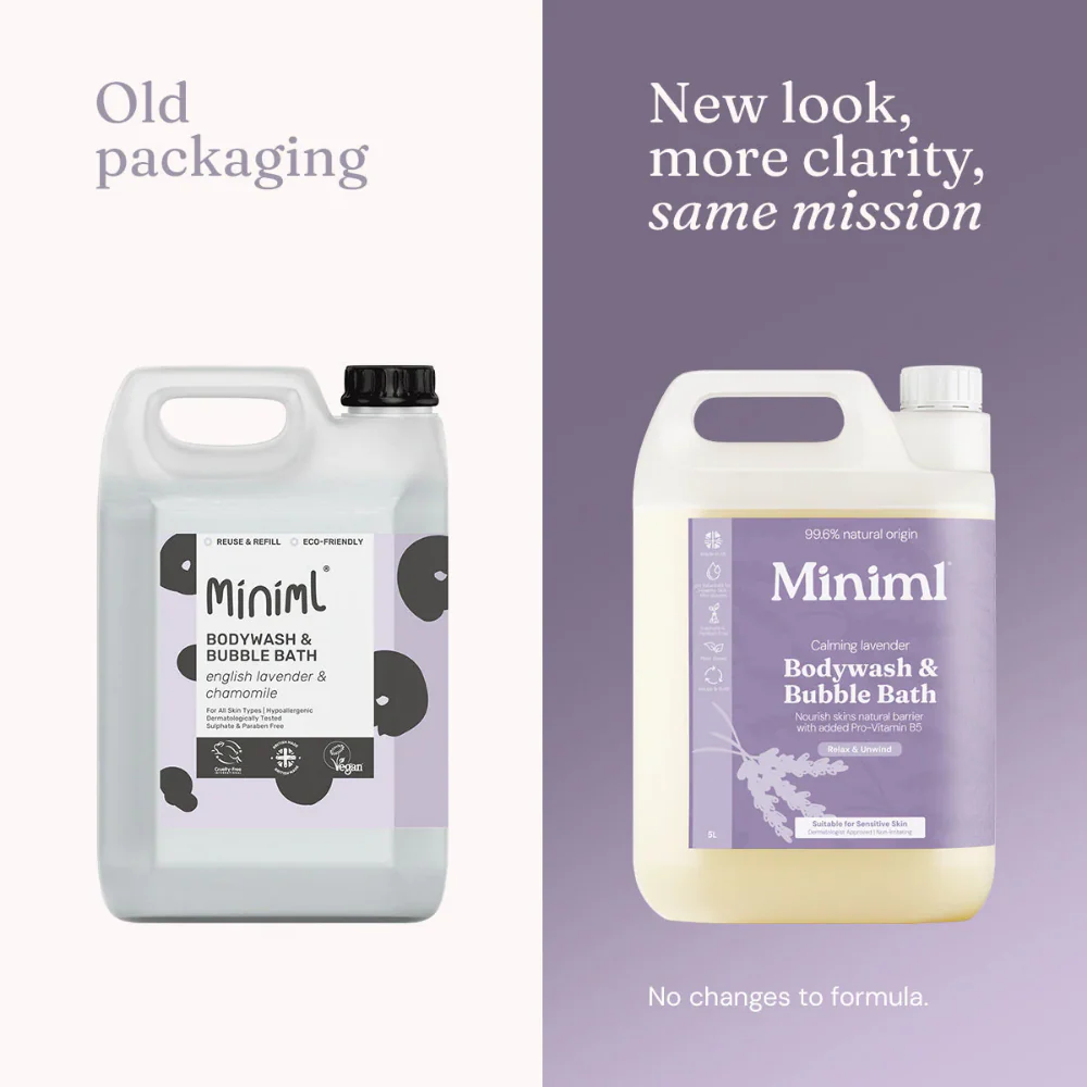 Miniml Body Wash & Bubble Bath English Lavender & Chamomile 5000ml - Image 5