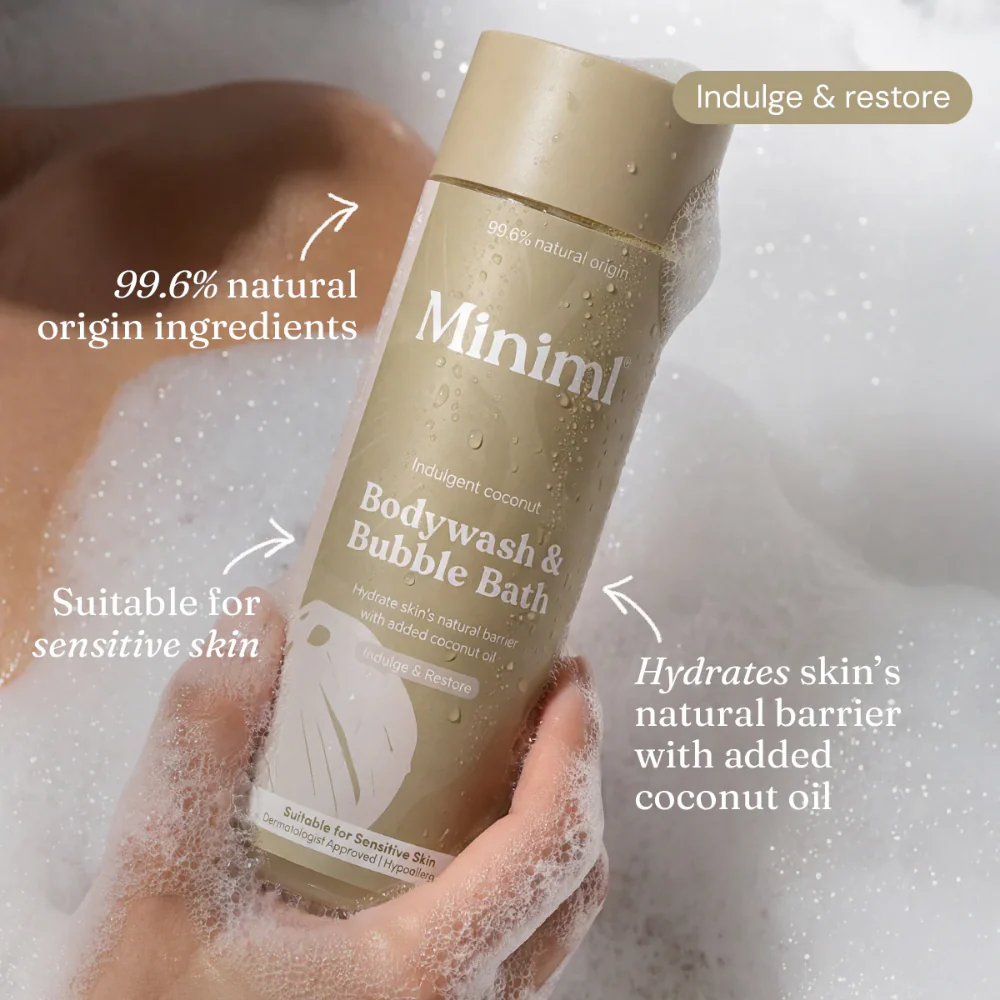 Miniml Body Wash & Bubble Bath Indulgent Coconut 400ml - Image 2