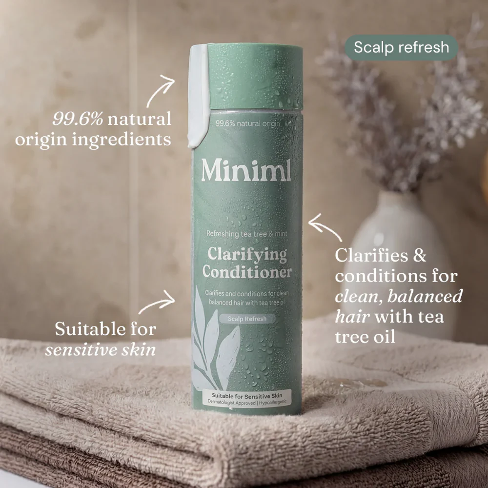 Miniml Clarifying Conditioner Refreshing Tea Tree & Mint 400ml - Image 2