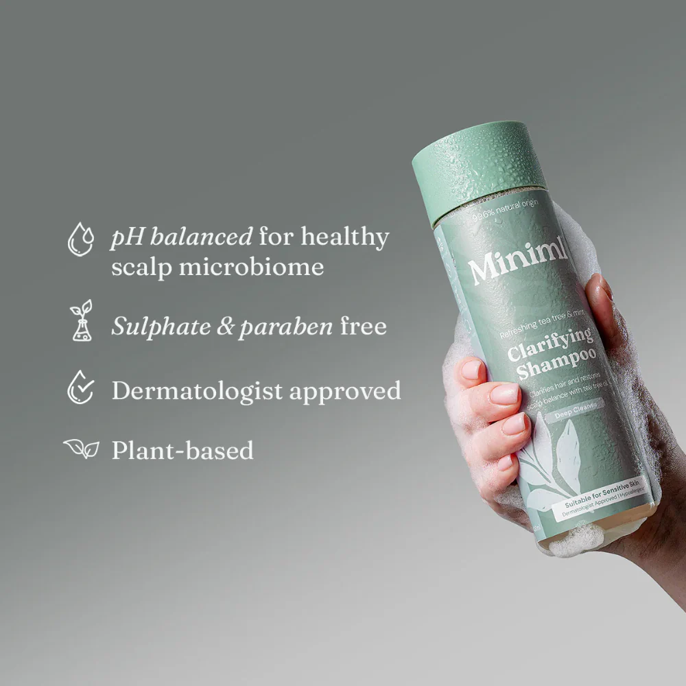 Miniml Clarifying Shampoo Refreshing Tea Tree & Mint 400ml - Image 3
