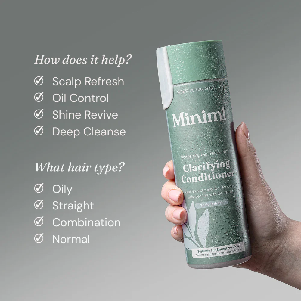 Miniml Clarifying Shampoo Refreshing Tea Tree & Mint 400ml - Image 5