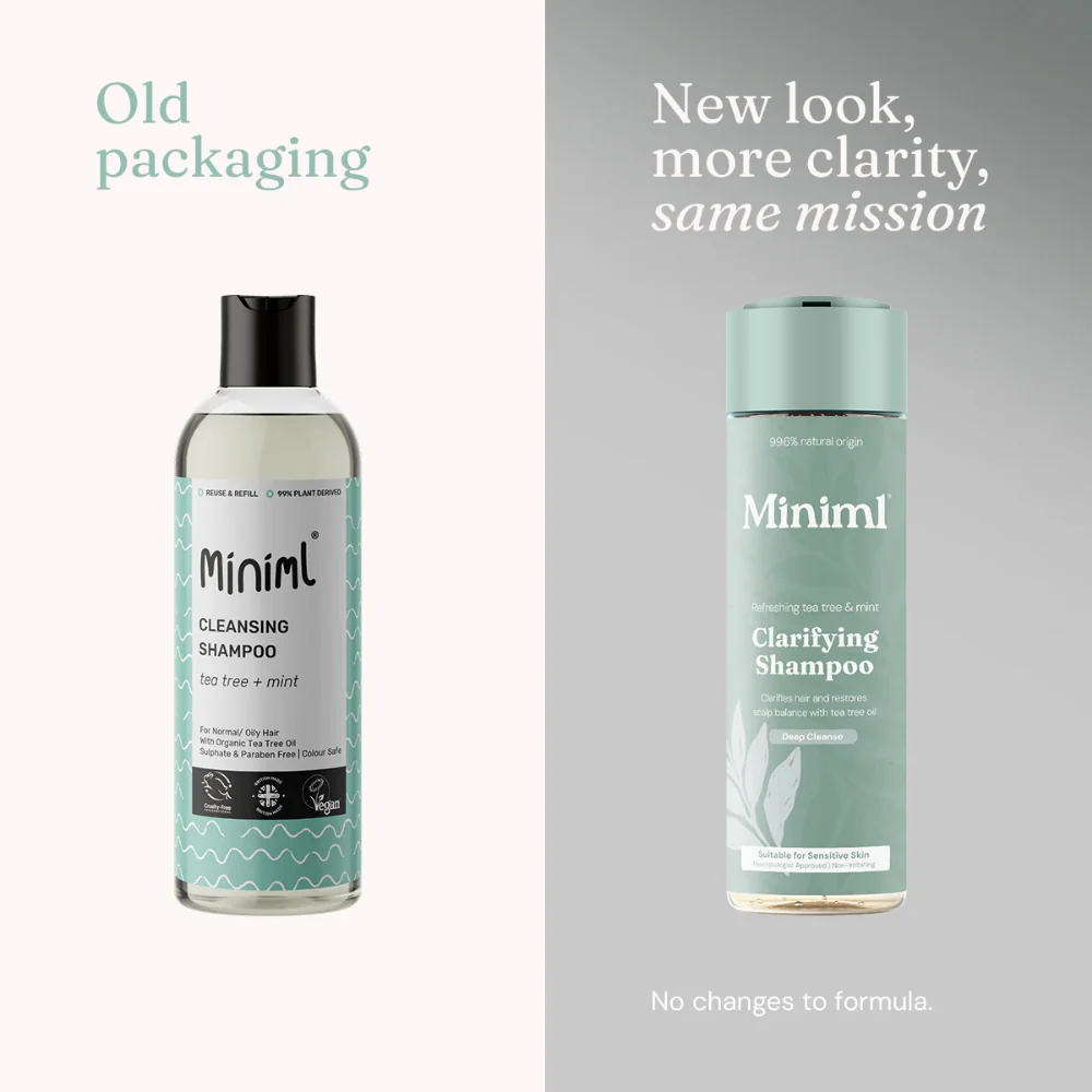 Miniml Clarifying Shampoo Refreshing Tea Tree & Mint 400ml - Image 6