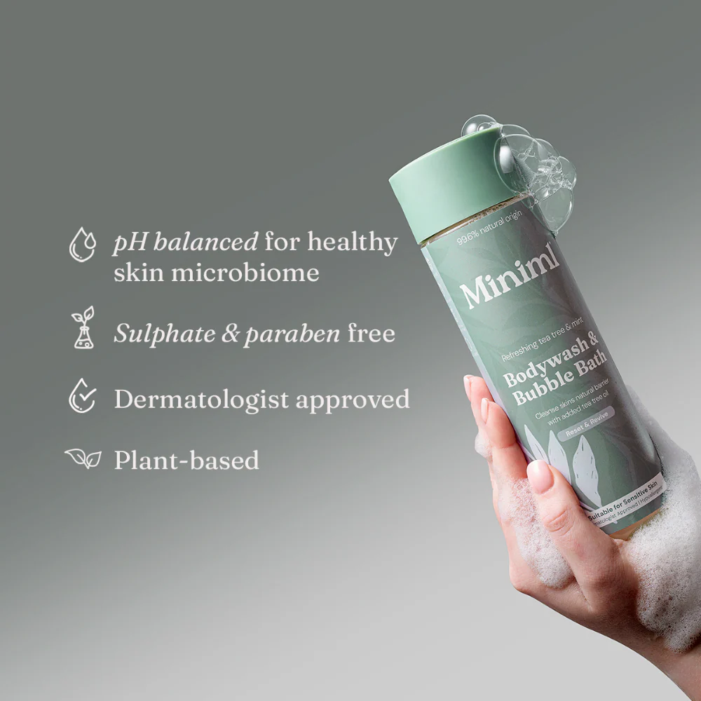 Miniml Eco-Friendly Body Wash & Bubble Bath Tea Tree + Mint 5000ml - Image 3