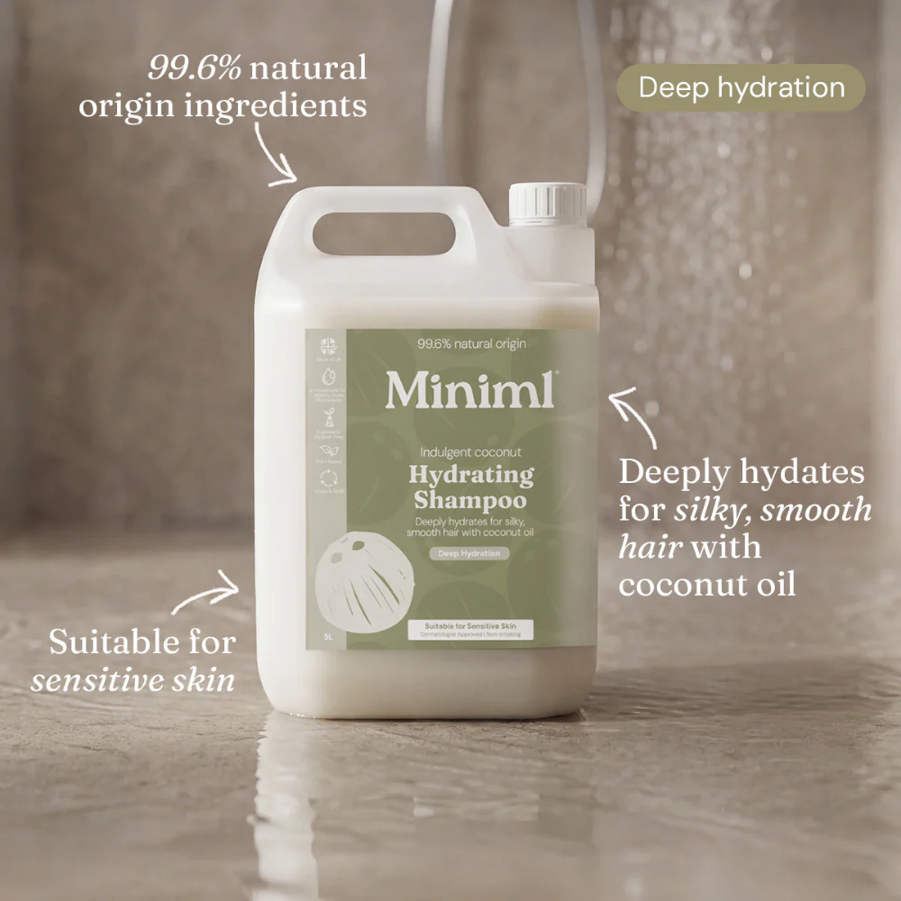 Miniml Eco-Friendly Hair Shampoo Nourishing Coconut 5000ml - Image 2