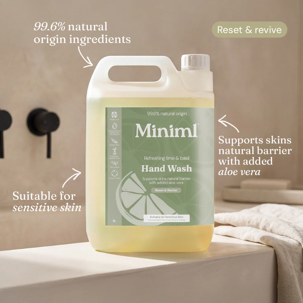 Miniml Eco Friendly Hand Soap Lime, Basil & Mandarin 5000ml - Image 2