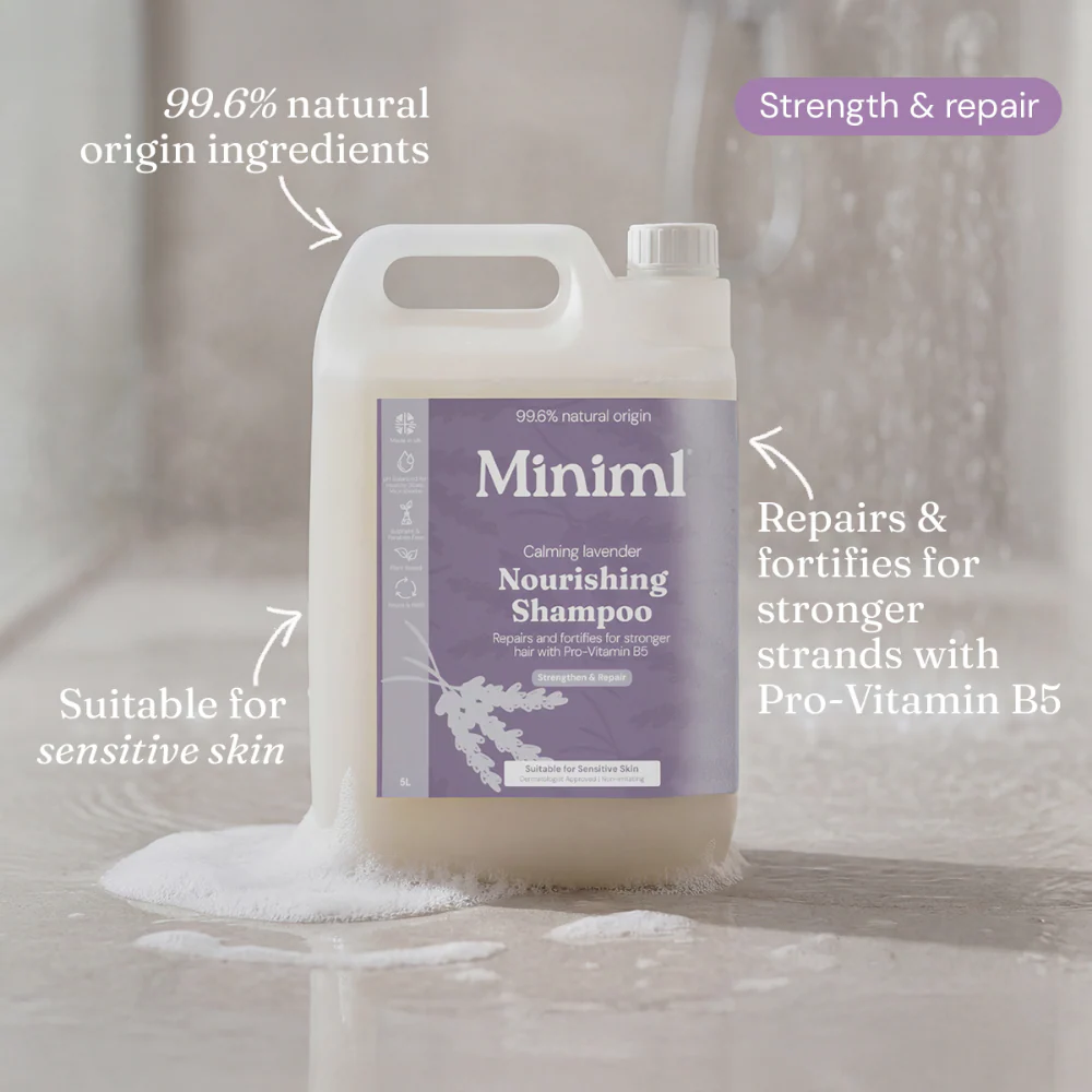 Miniml Eco Friendly Nourish & Repair Shampoo English Lavender & Chamomile 5000ml - Image 2