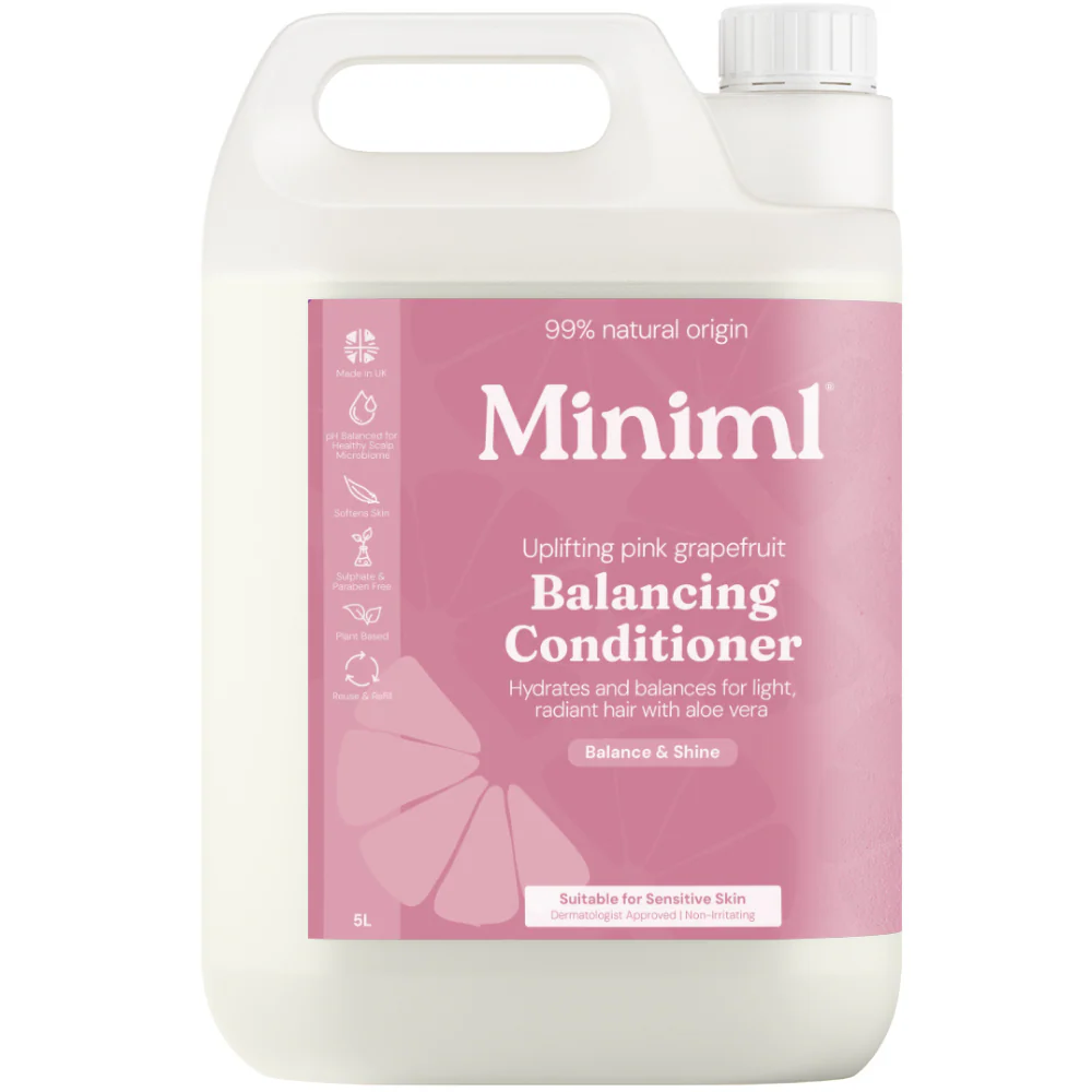 Miniml Eco-Friendly Pink Grapefruit + Aloe Vera Hair Shampoo & Conditioner Twin 2 x 5000ml - Image 3