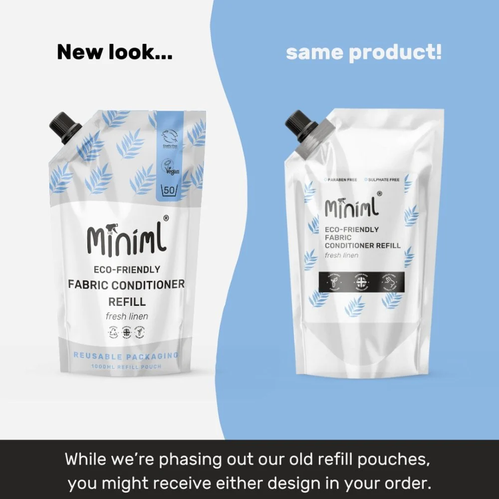 Miniml Fabric Conditioner Fresh Linen Pouch 1000ml - Image 2