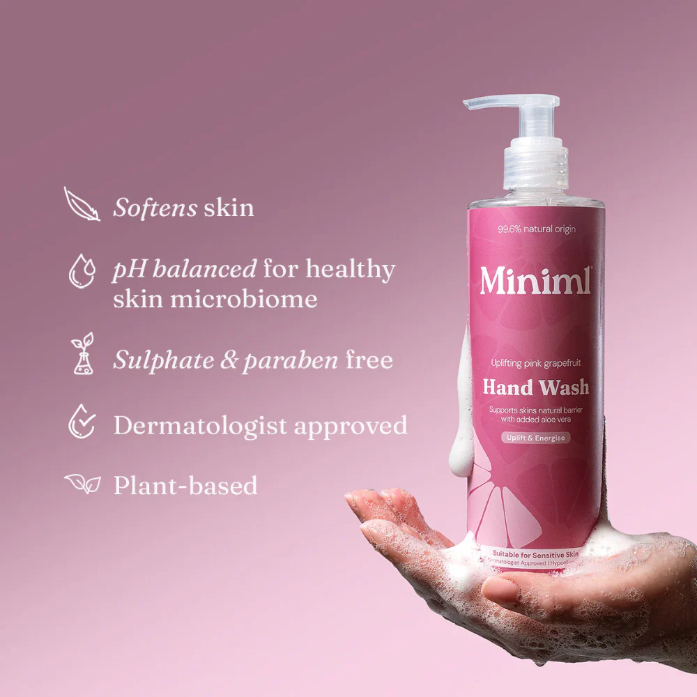 Miniml Hand Wash Uplifting Pink Grapefruit 400ml - Image 3
