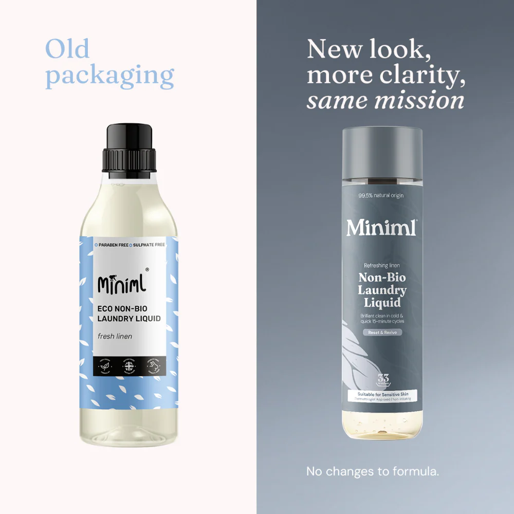 Miniml Non-Bio Laundry Liquid Fresh Linen 1000ml - Image 5
