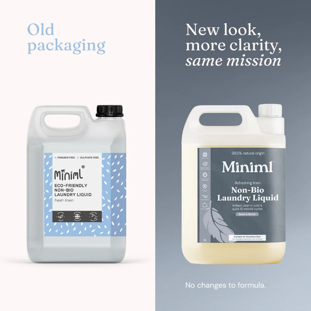 Miniml Non-Bio Laundry Liquid Fresh Linen 5000ml - Image 4