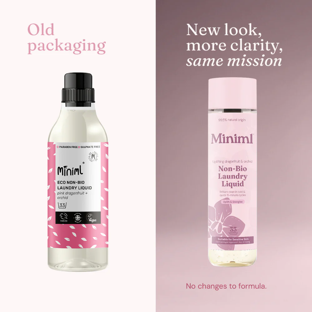 Miniml Non-Bio Laundry Liquid Pink Dragonfruit & Orchid 1000ml - Image 5