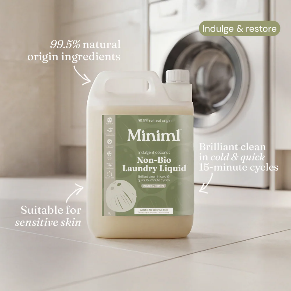 Miniml Non-Bio Laundry Liquid Tropical Coconut 5000ml - Image 2