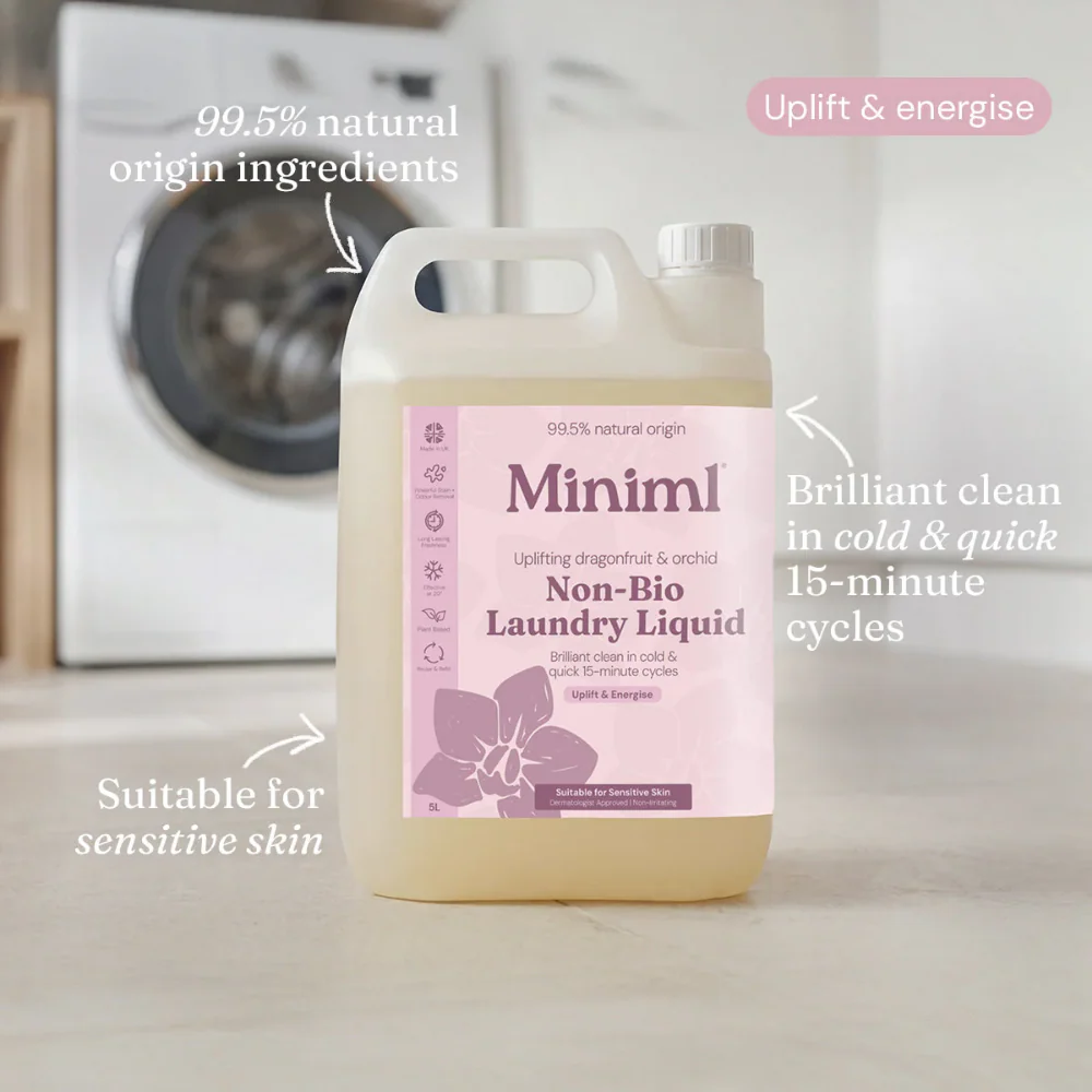 Miniml Non-Bio Laundry Liquid Uplifting Dragonfruit & Orchid 5000ml - Image 2