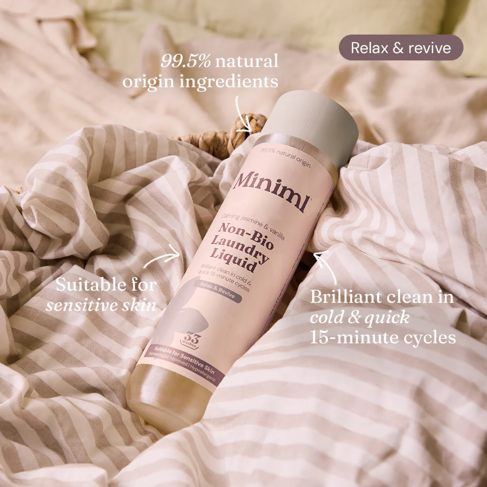 Miniml Non-Bio Laundry Liquid Wild Jasmine & Vanilla 1000ml - Image 2