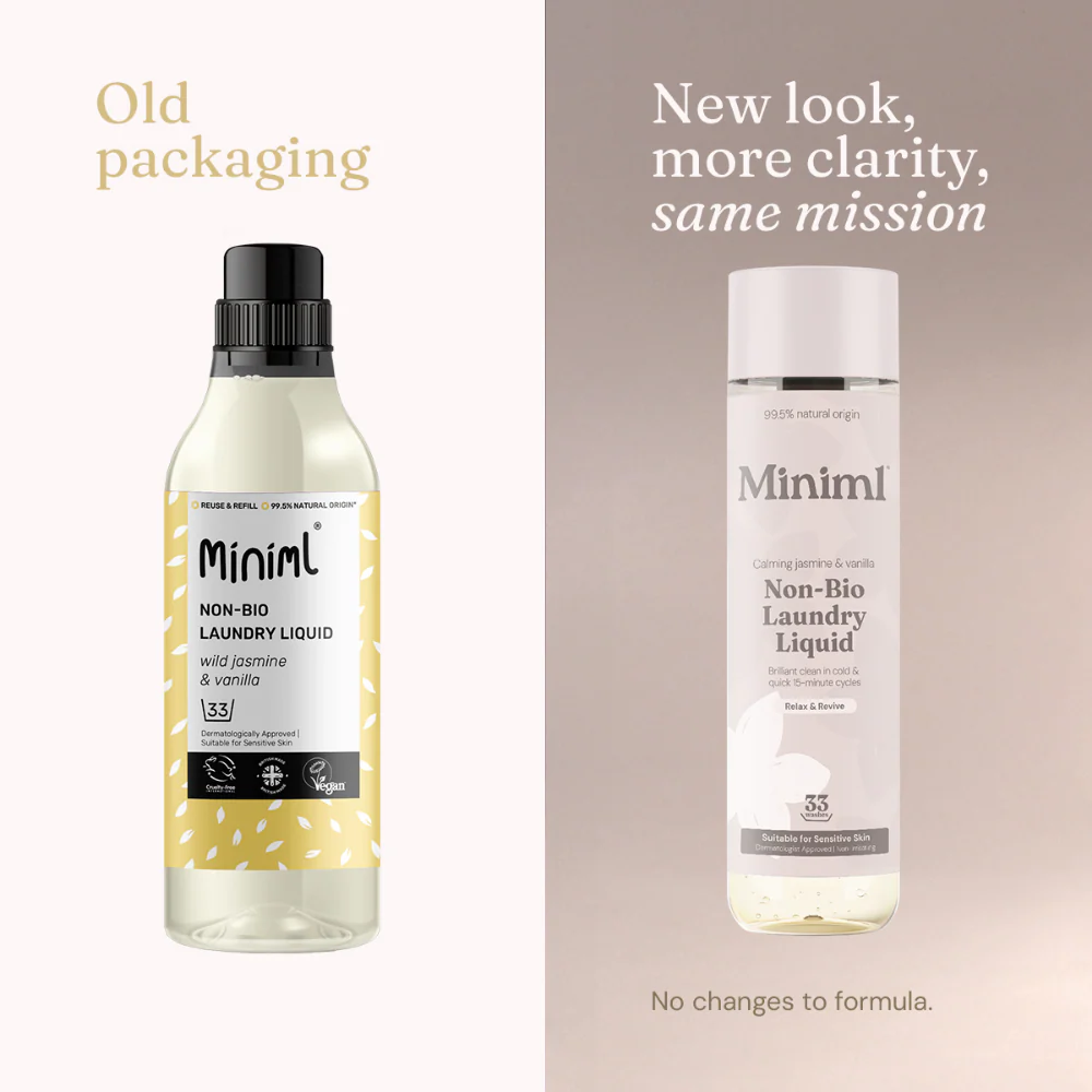 Miniml Non-Bio Laundry Liquid Wild Jasmine & Vanilla 1000ml - Image 5