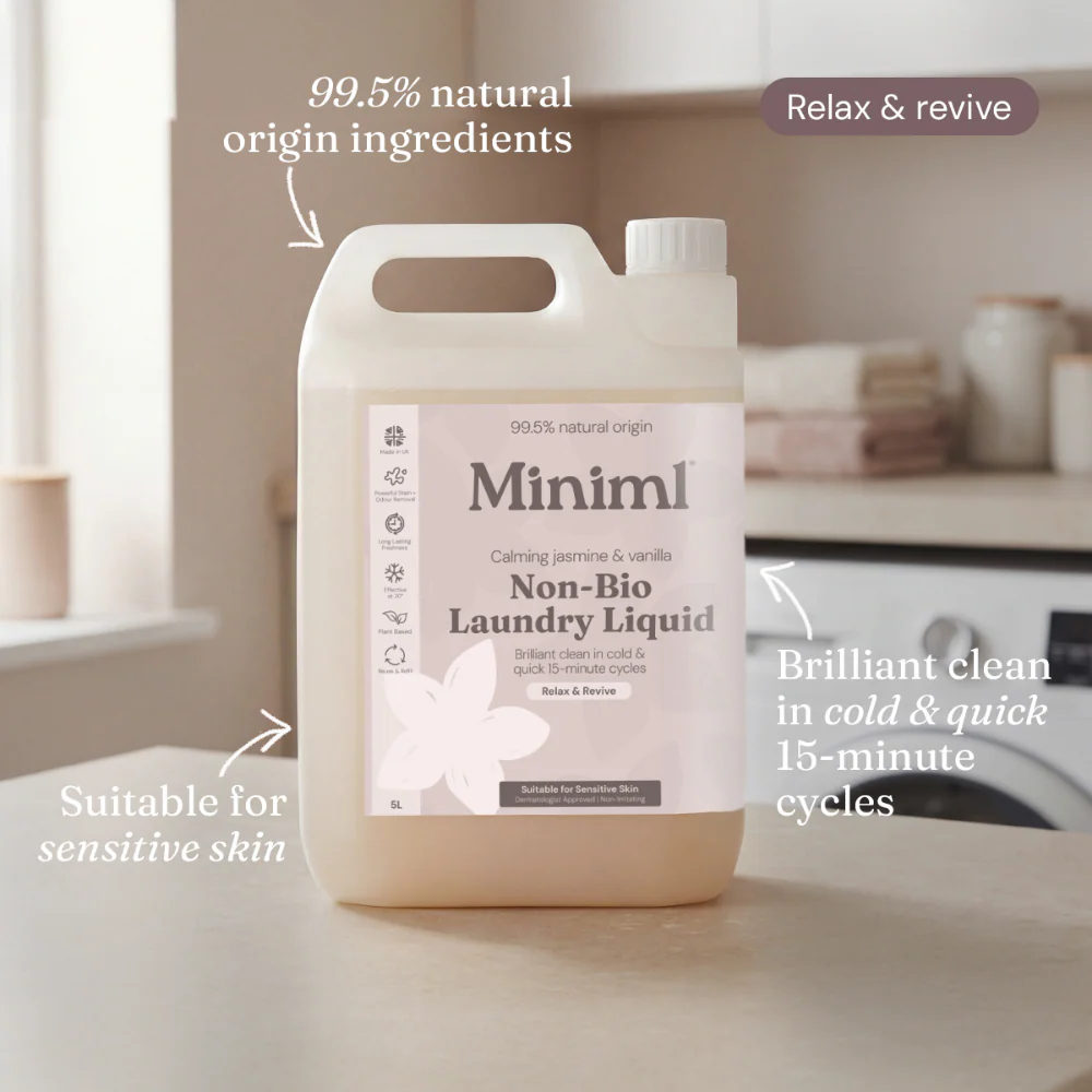 Miniml Non-Bio Laundry Liquid Wild Jasmine & Vanilla 5000ml - Image 2