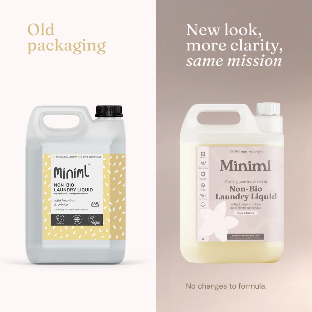 Miniml Non-Bio Laundry Liquid Wild Jasmine & Vanilla 5000ml - Image 4
