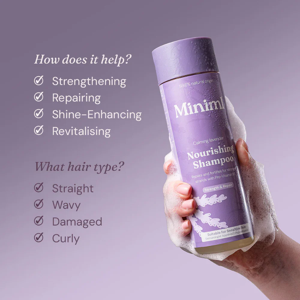 Miniml Nourishing Shampoo Calming Lavender 400ml - Image 5