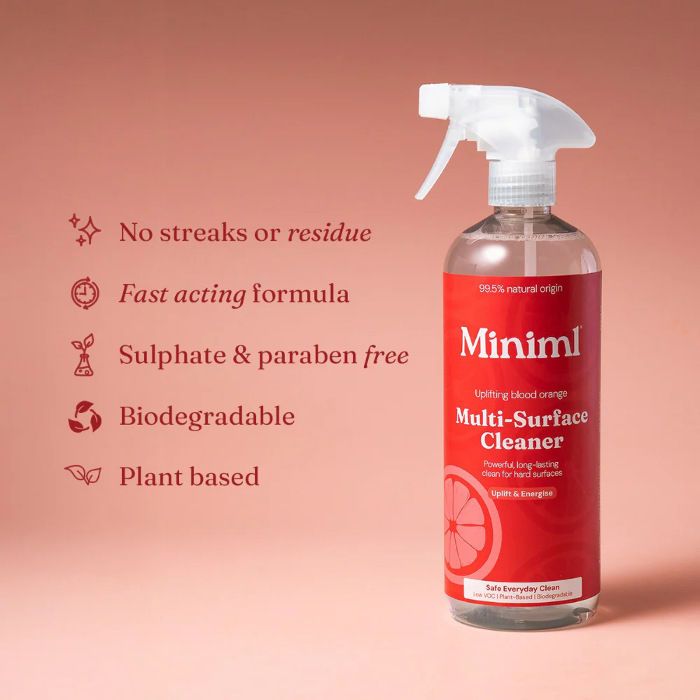 Miniml Surface Cleaner Blood Orange Plastic Spray 750ml - Image 3