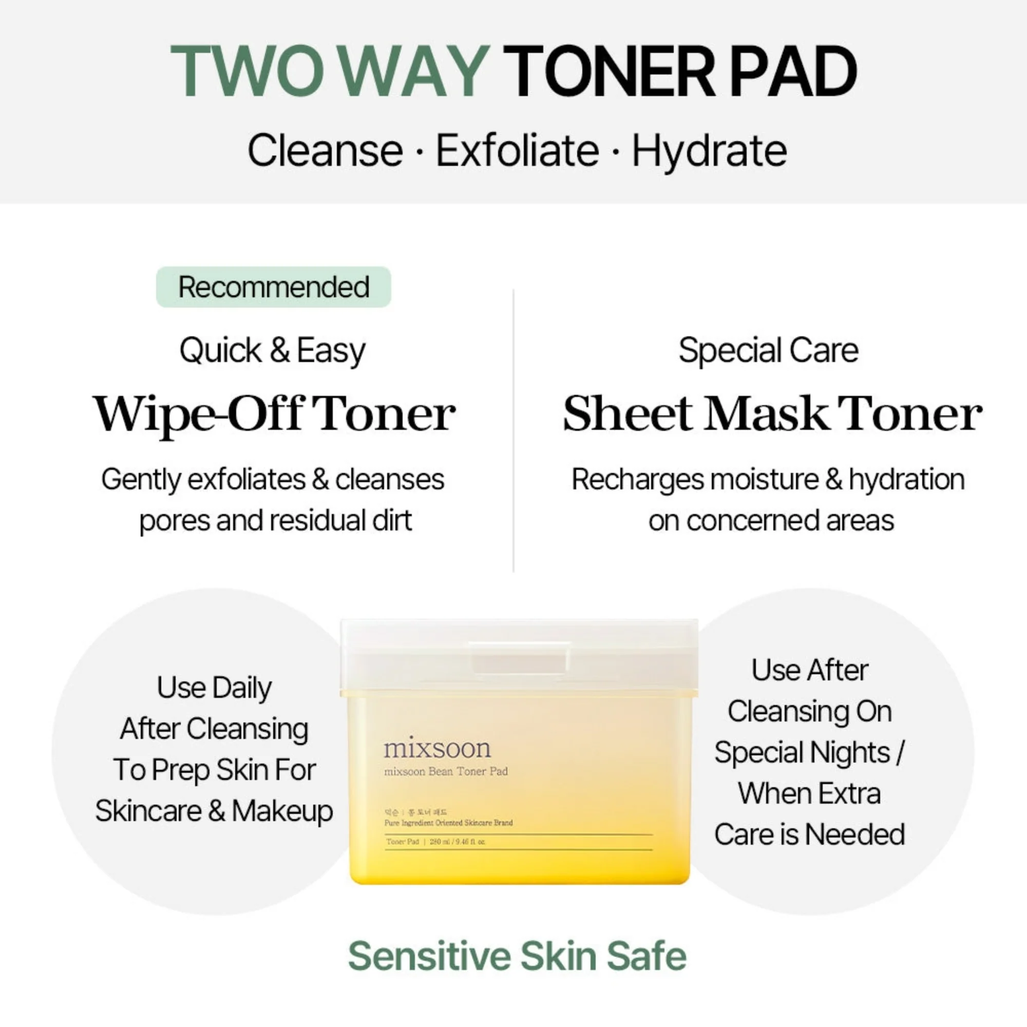 Mixsoon Bean Toner Pad 180ml - Image 4