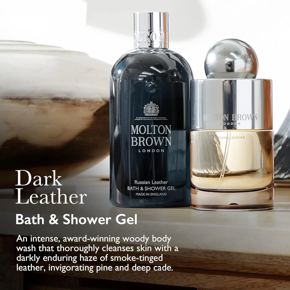 Molton Brown Dark Leather Bath & Shower Gel 300ml - Image 2