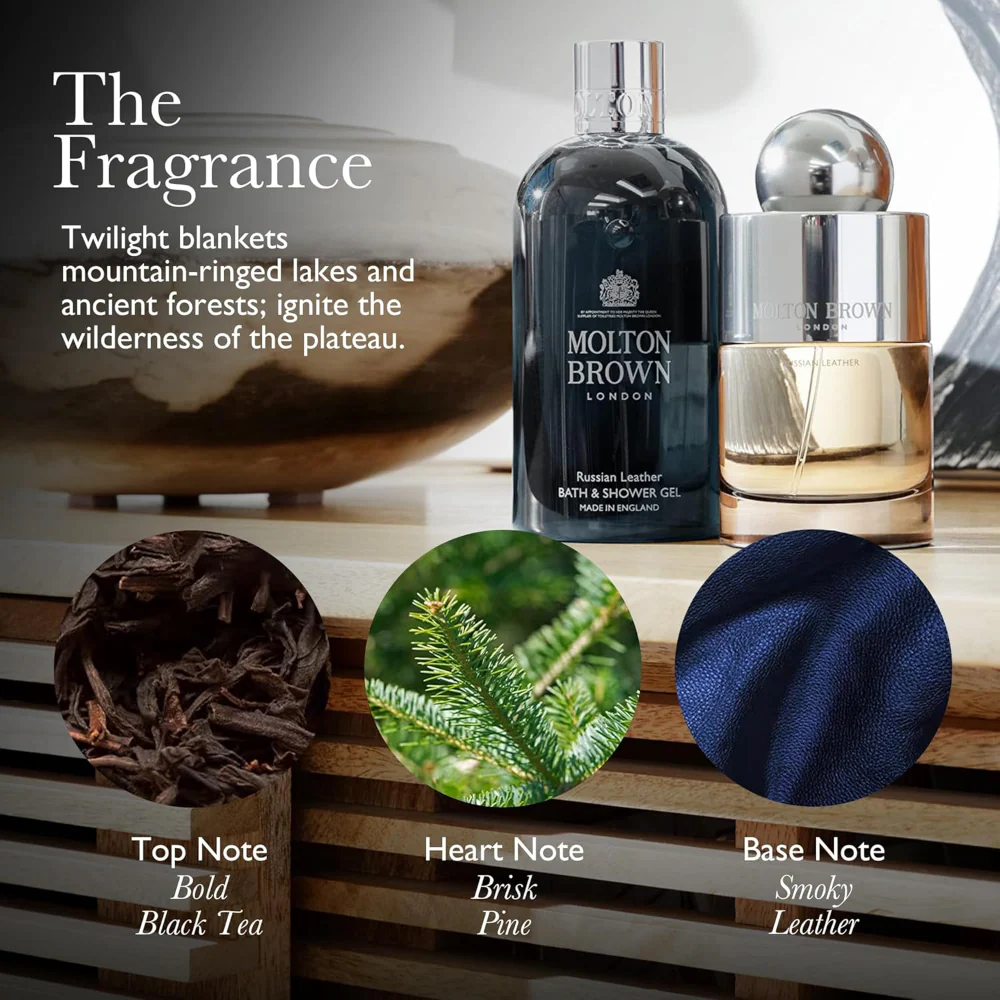 Molton Brown Dark Leather Bath & Shower Gel 300ml - Image 3
