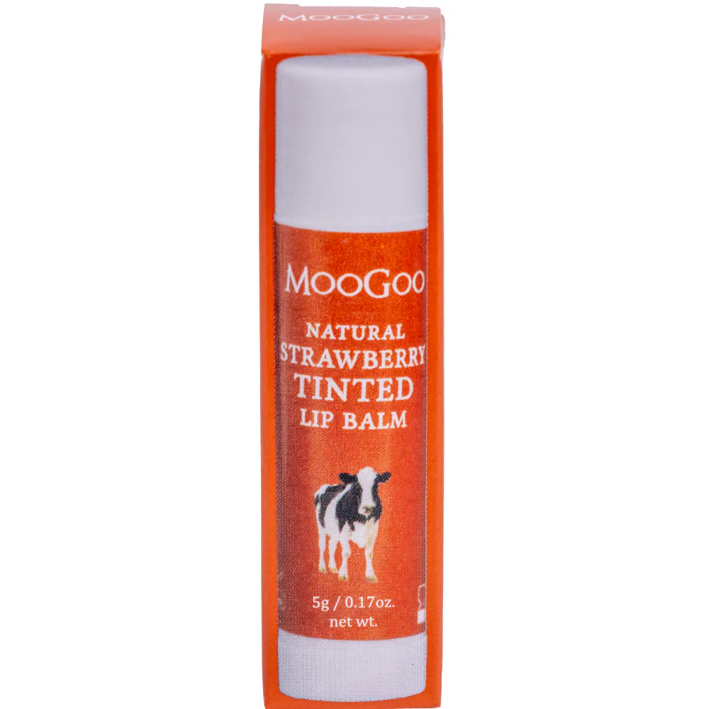 MooGoo Natural Lip Balm Strawberry Tinted 5g - Image 2