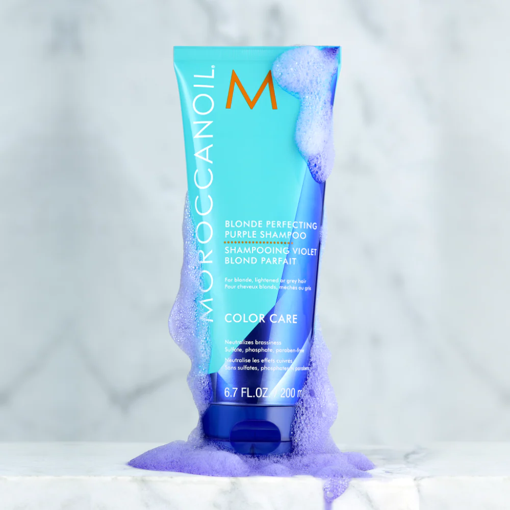Moroccanoil Blonde Perfecting Purple Shampoo 200ml - Image 3