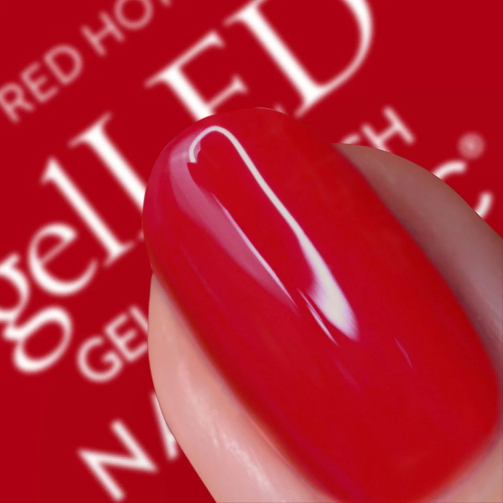 Nails Inc. gelLED Red Hot Gel LED Nail Polish 10ml - Image 2