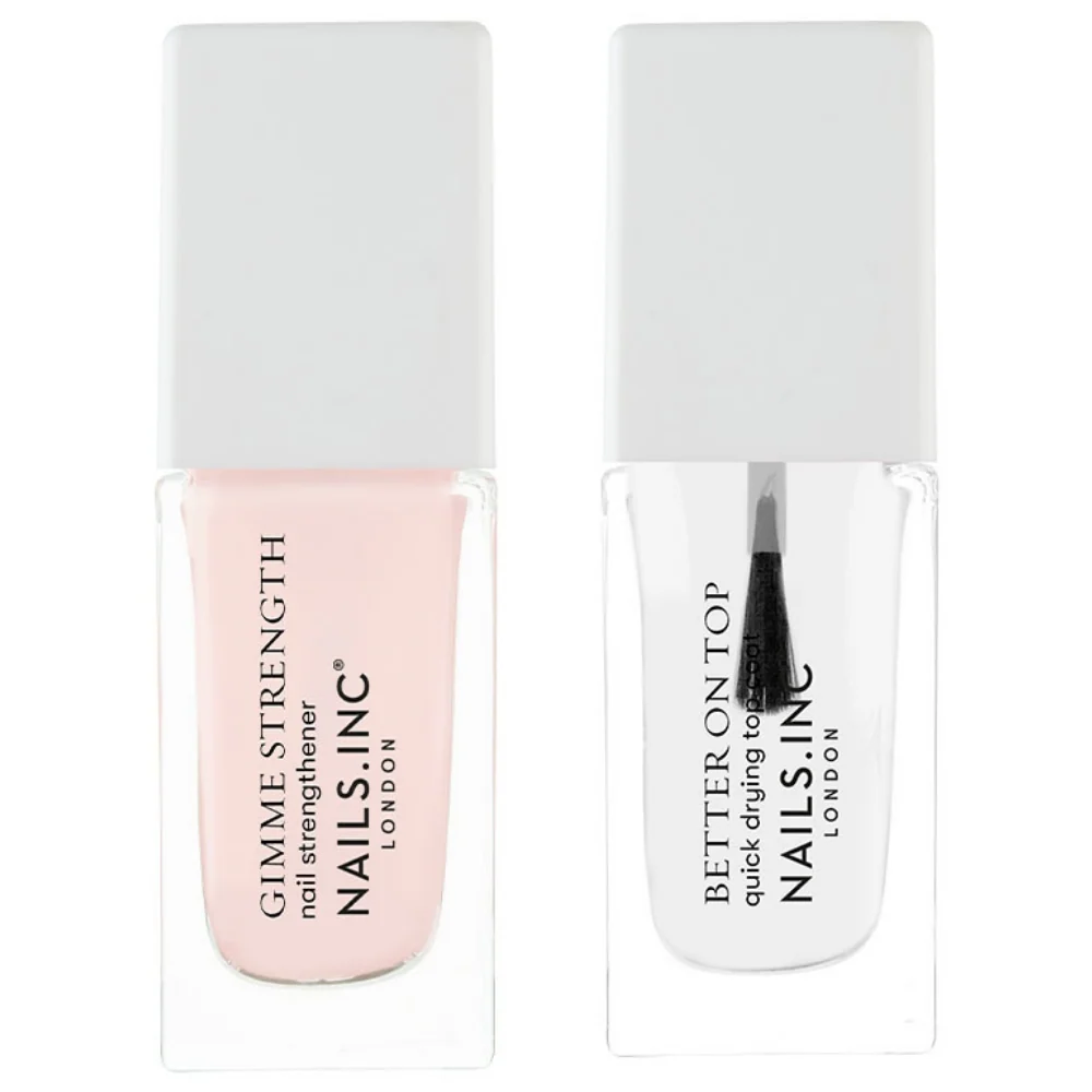 Nails Inc. Gimme Strength & Better On Top Mini Nail Treatment Duo 2 x 8ml - Image 2