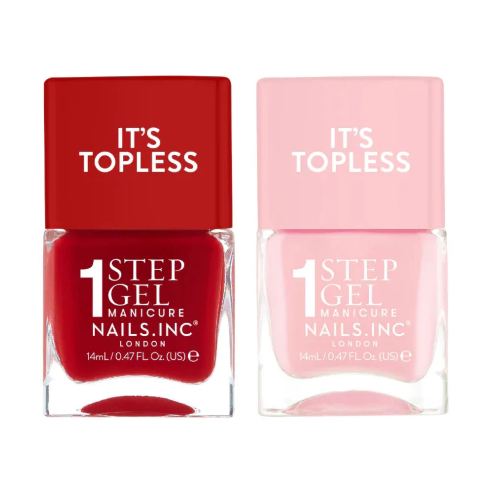Nails Inc. It's Topless 1-Step Gel Nail Polish Duo 2 x 14ml - Image 2