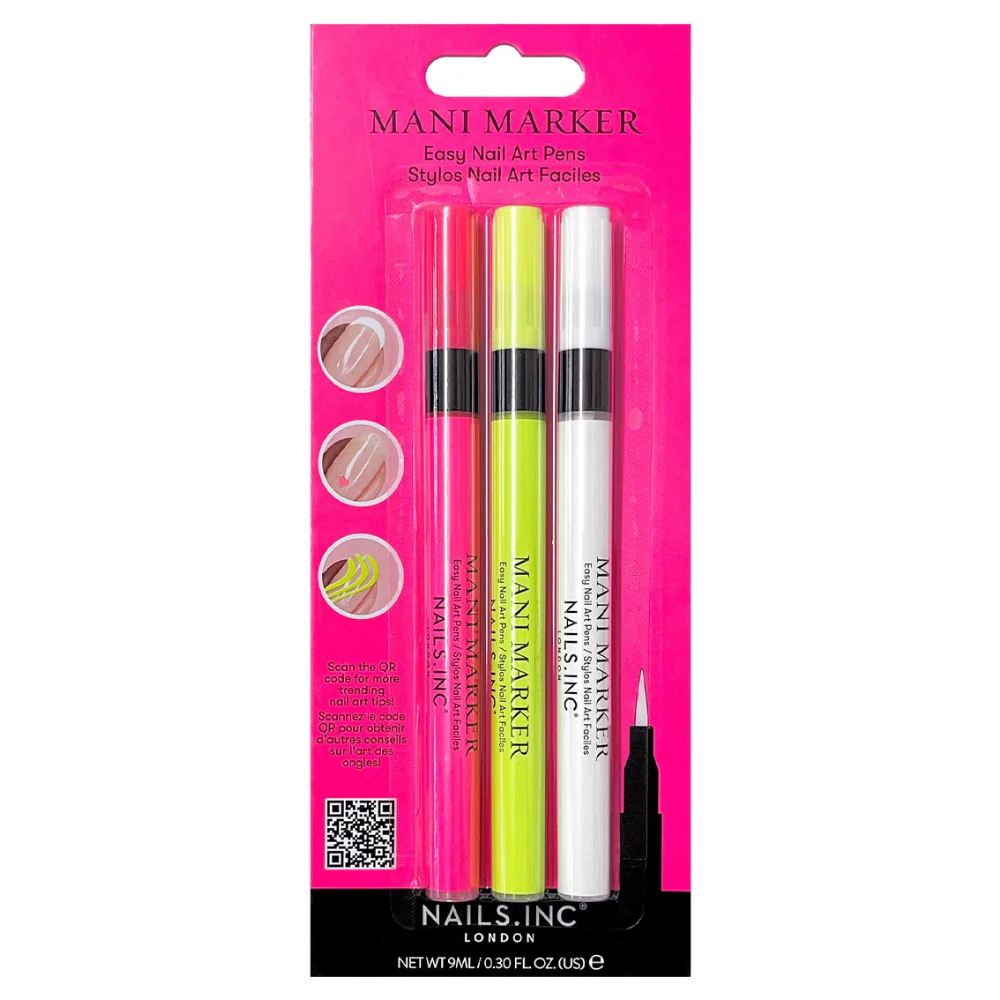 Nails Inc. Neon Mani Marker Nail Art Pen Trio 3 x 3ml - Image 2