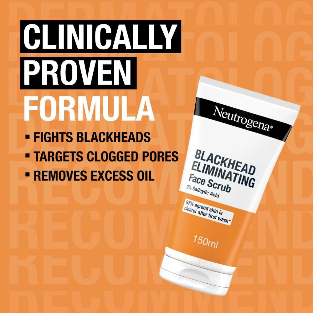 Neutrogena Blackhead Eliminating Facial Scrub 150ml - Image 2