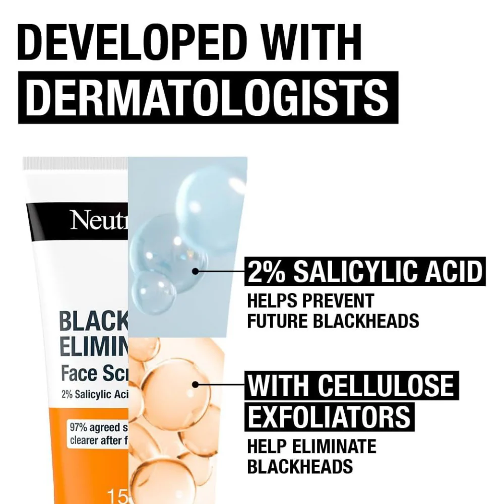 Neutrogena Blackhead Eliminating Facial Scrub 150ml - Image 6