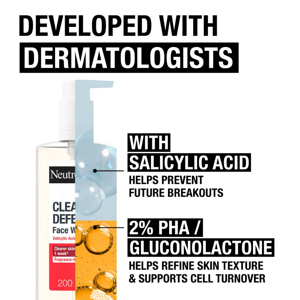 Neutrogena Clear & Defend+ Facial Wash 200ml - Image 4