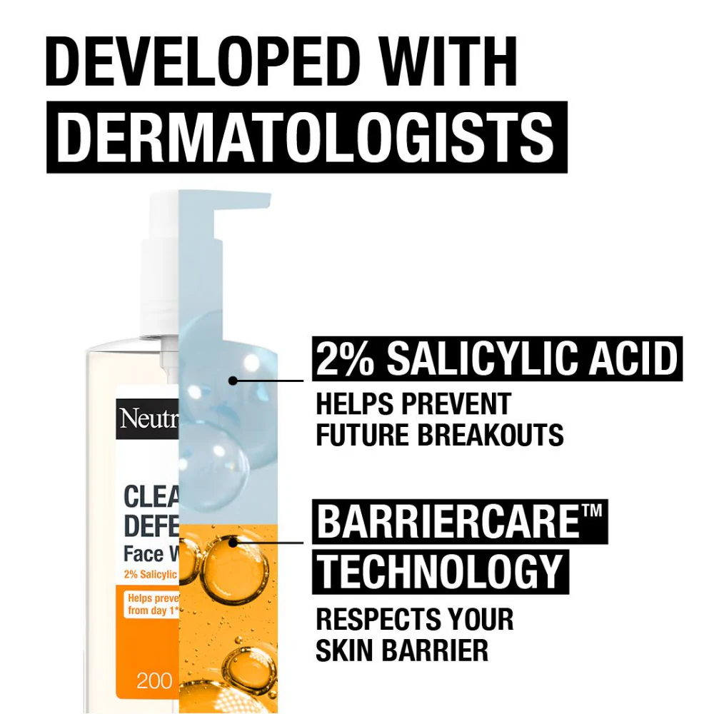 Neutrogena Clear & Defend Facial Wash 200ml - Image 6