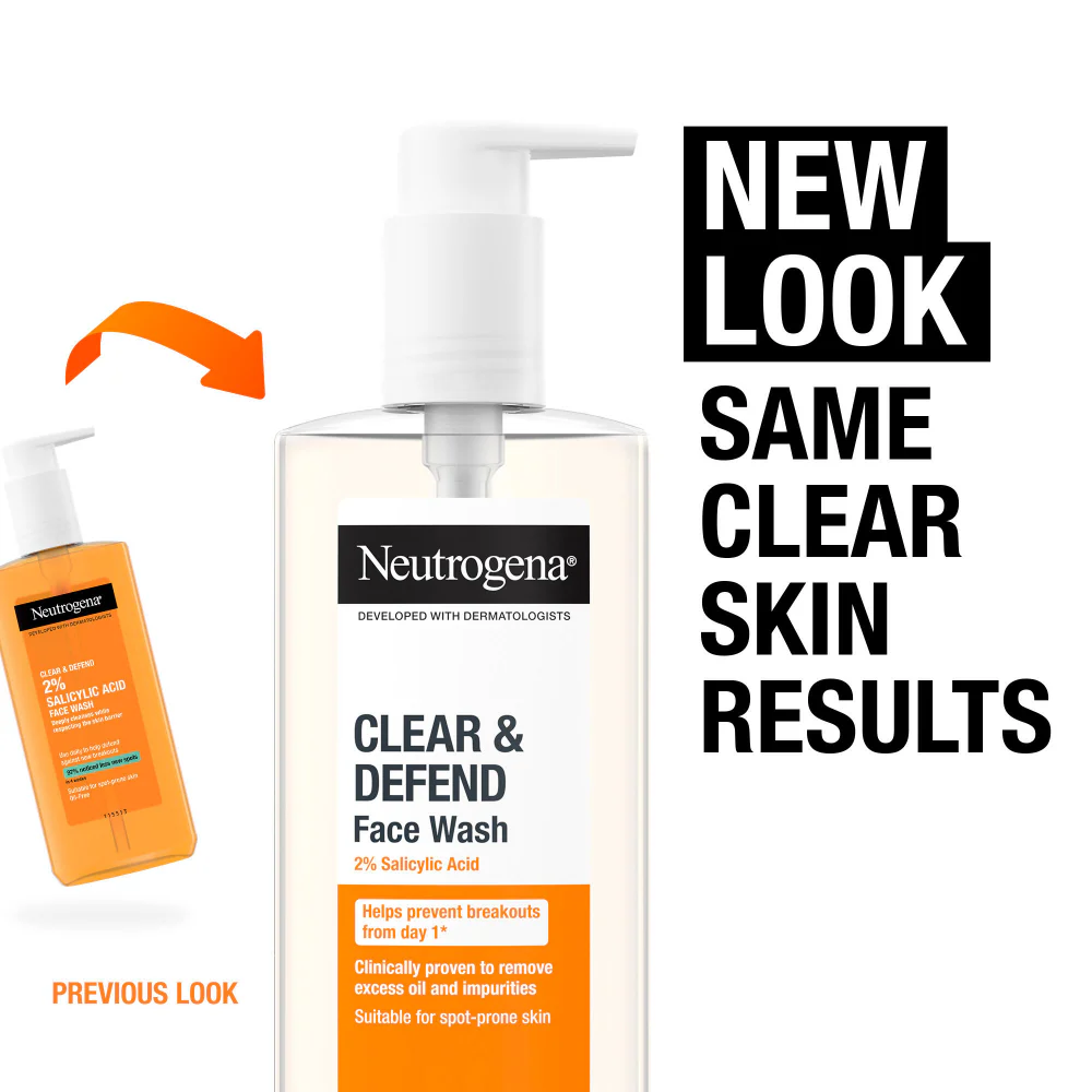 Neutrogena Clear & Defend Facial Wash 200ml - Image 7
